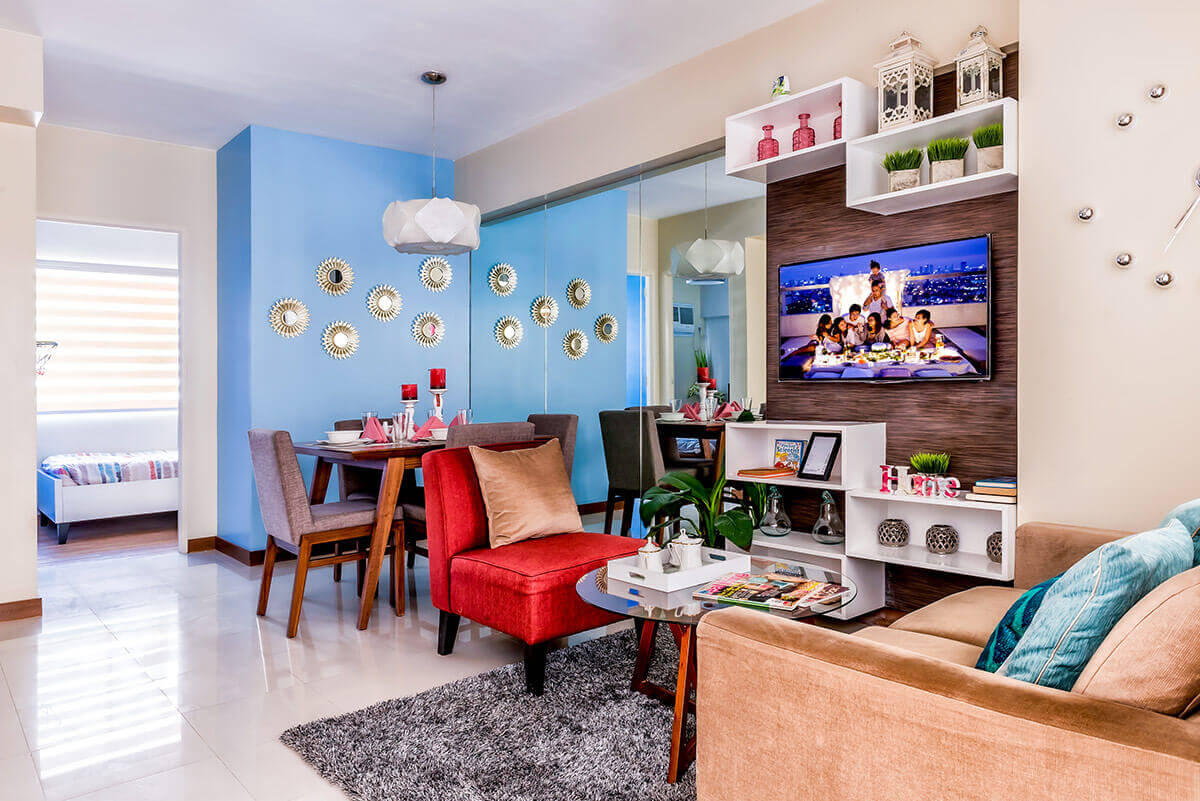 Living Room Warn Blue