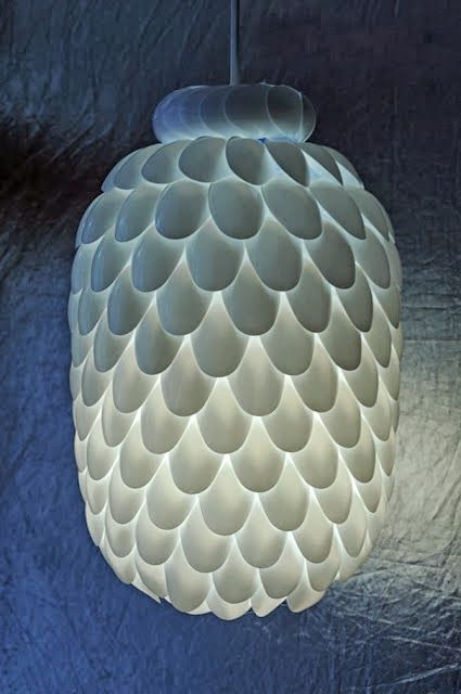 Make a Lamp out of Plastic Spoons