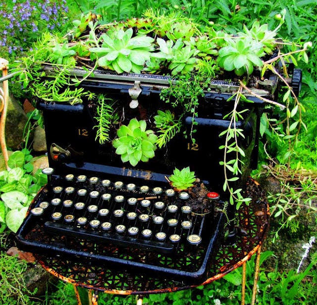 Go Back in Time with a Vintage Typewriter Planter