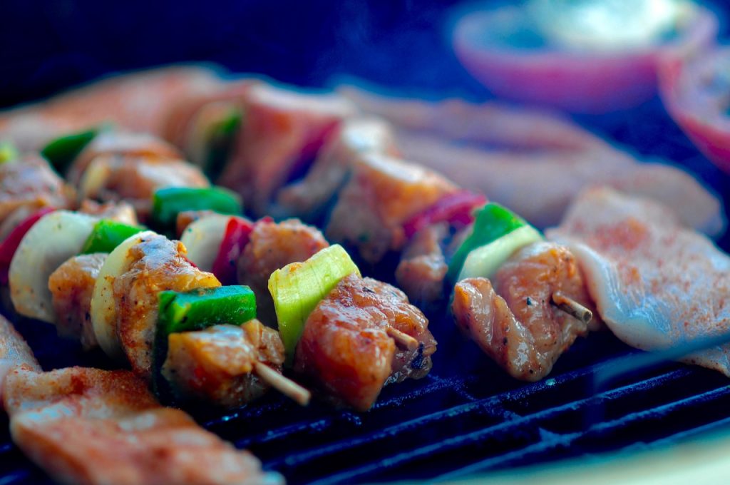 Grilled Pork and Chicken Skewers