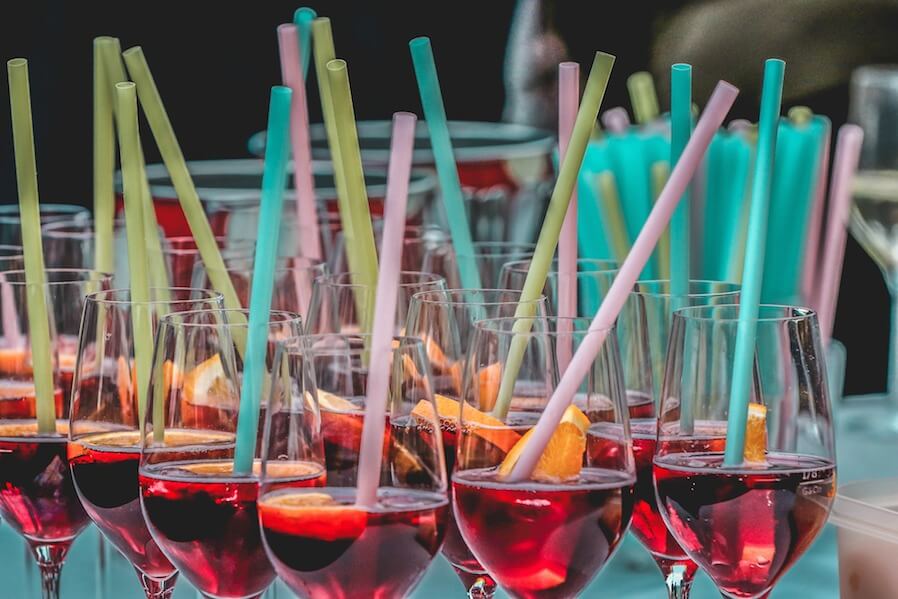 party colorful cocktails