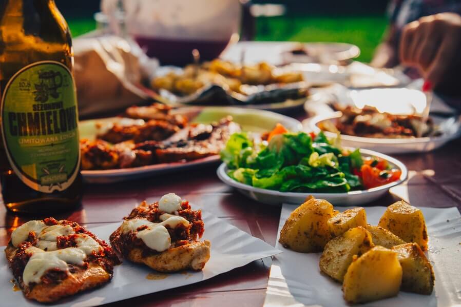 party foods and beer
