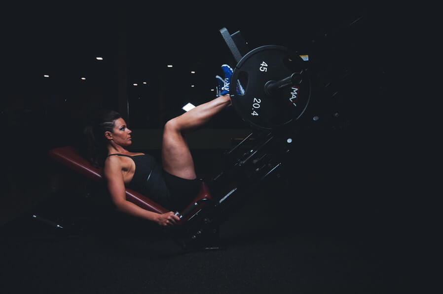 woman leg workout
