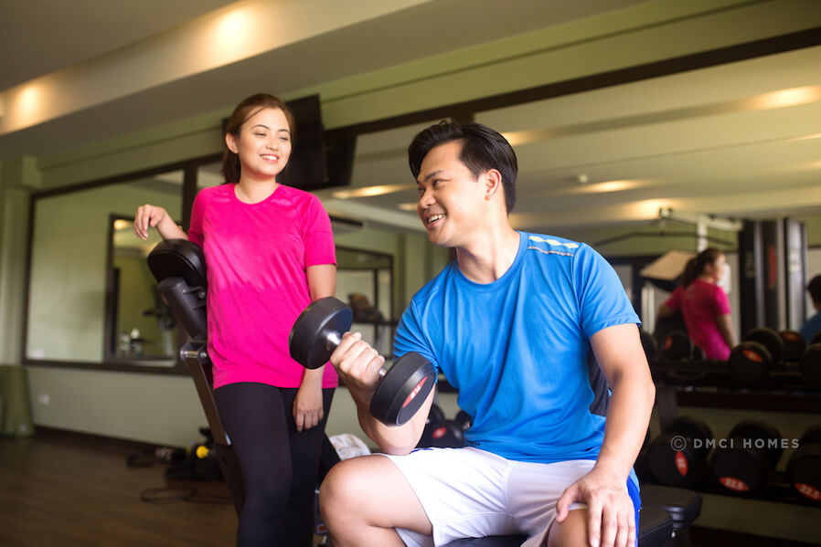 DMCI Homes Lifestyle Couple working out in Gym