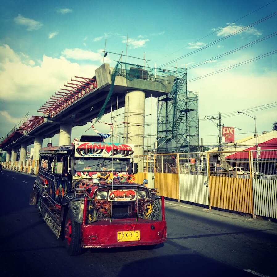 Philippine jeepney on the road