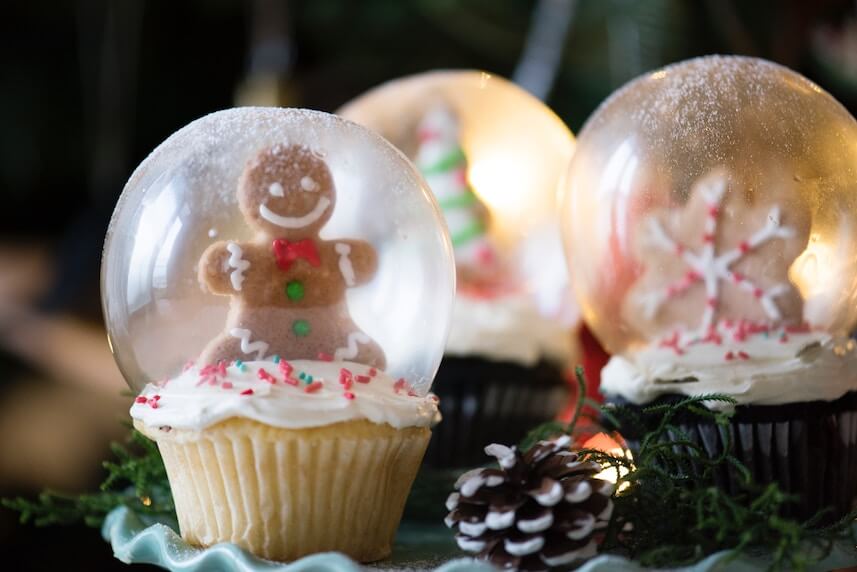 christmas decor edible snowglobes