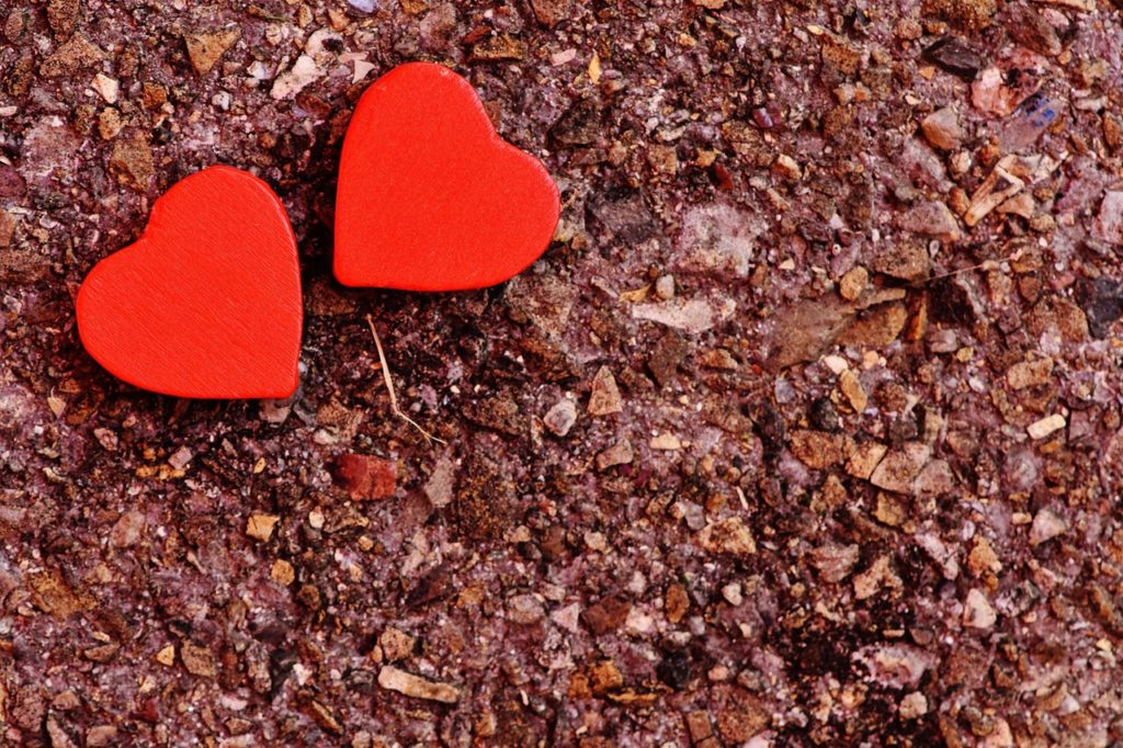 heart valentines day rocks