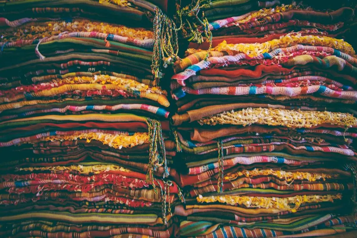 Folded and Stacked Fabric