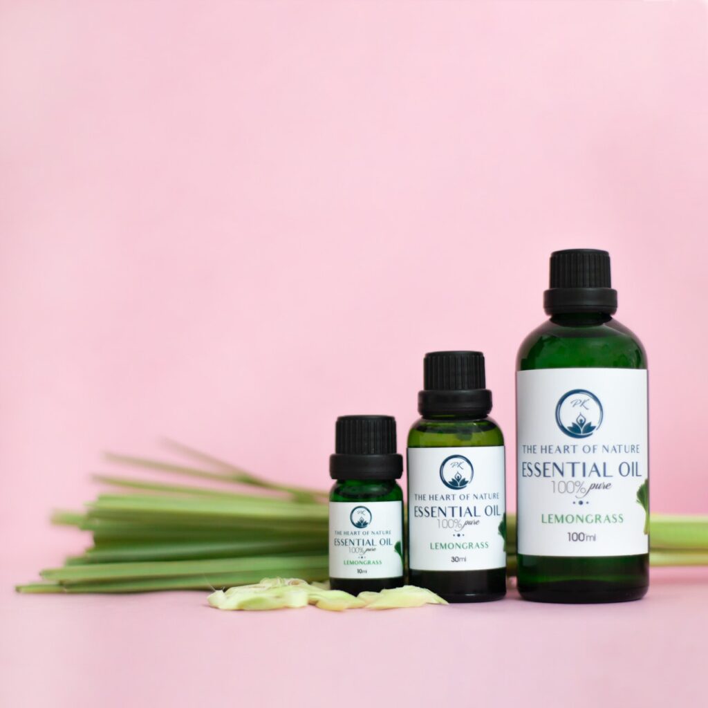 3 different sizes of essential oil bottles