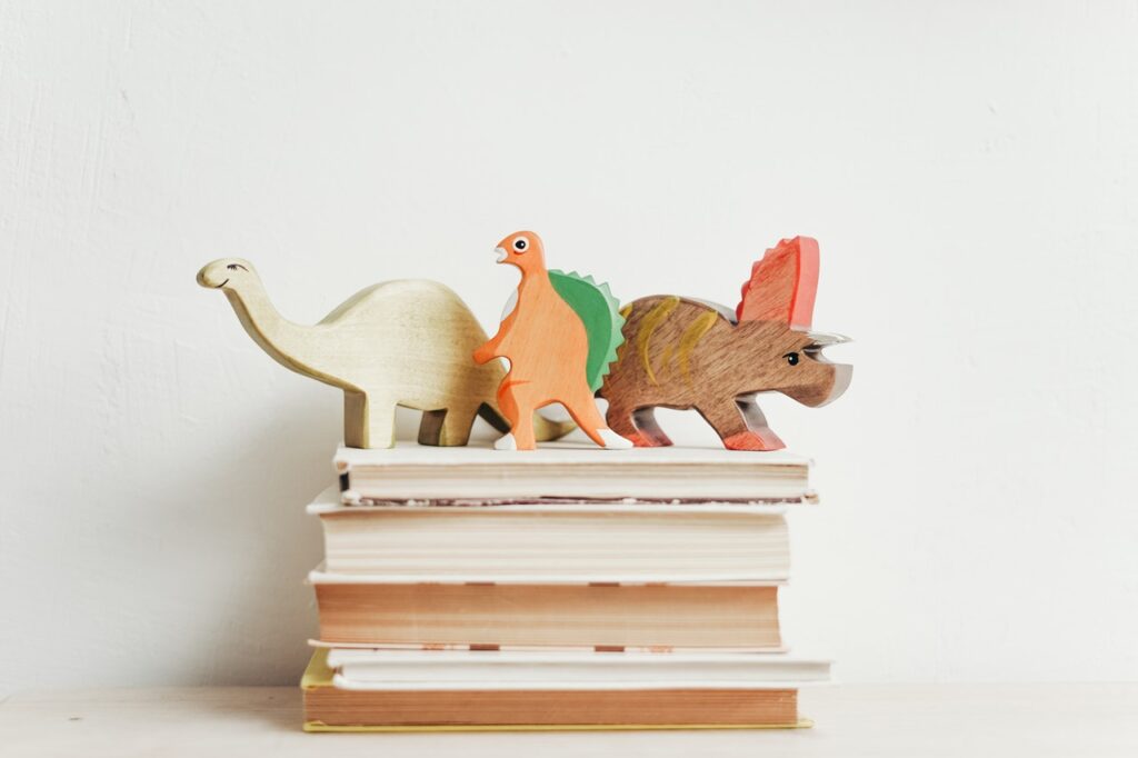 wooden dinosaur