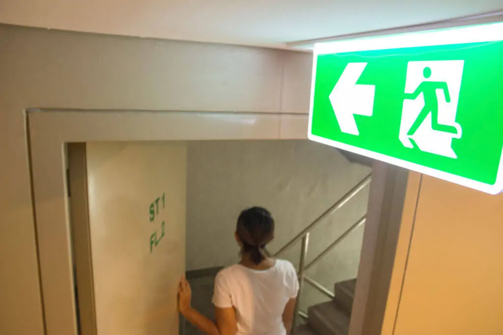 condo earthquake safety exit doors