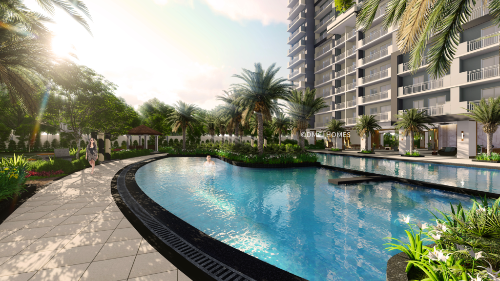Digital render of a DMCI Homes swimming pool