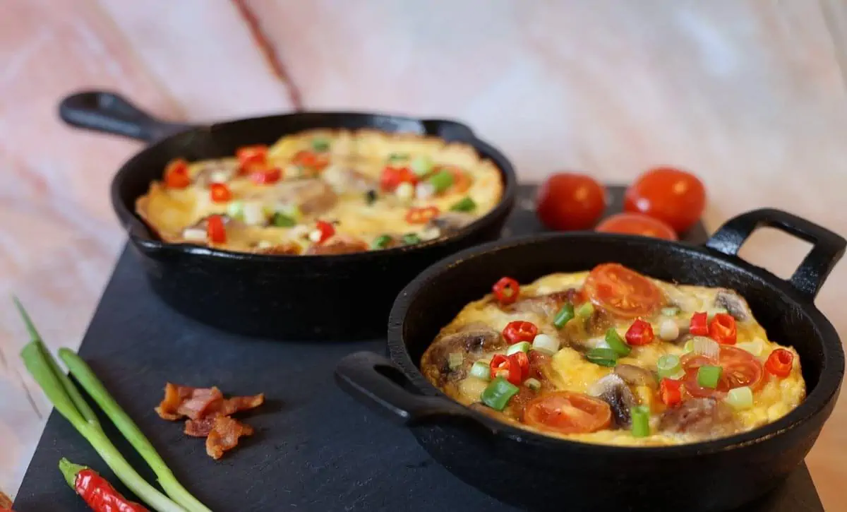 close up photo of frittata food dish