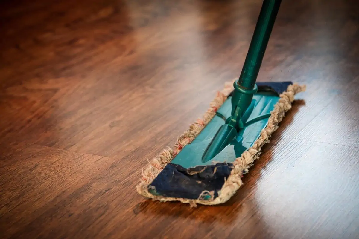 cleaning using floor mop