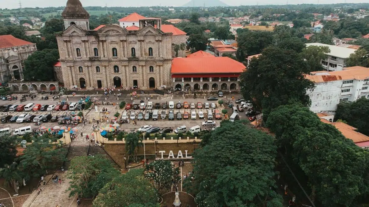 taal batangas in aerial photography
