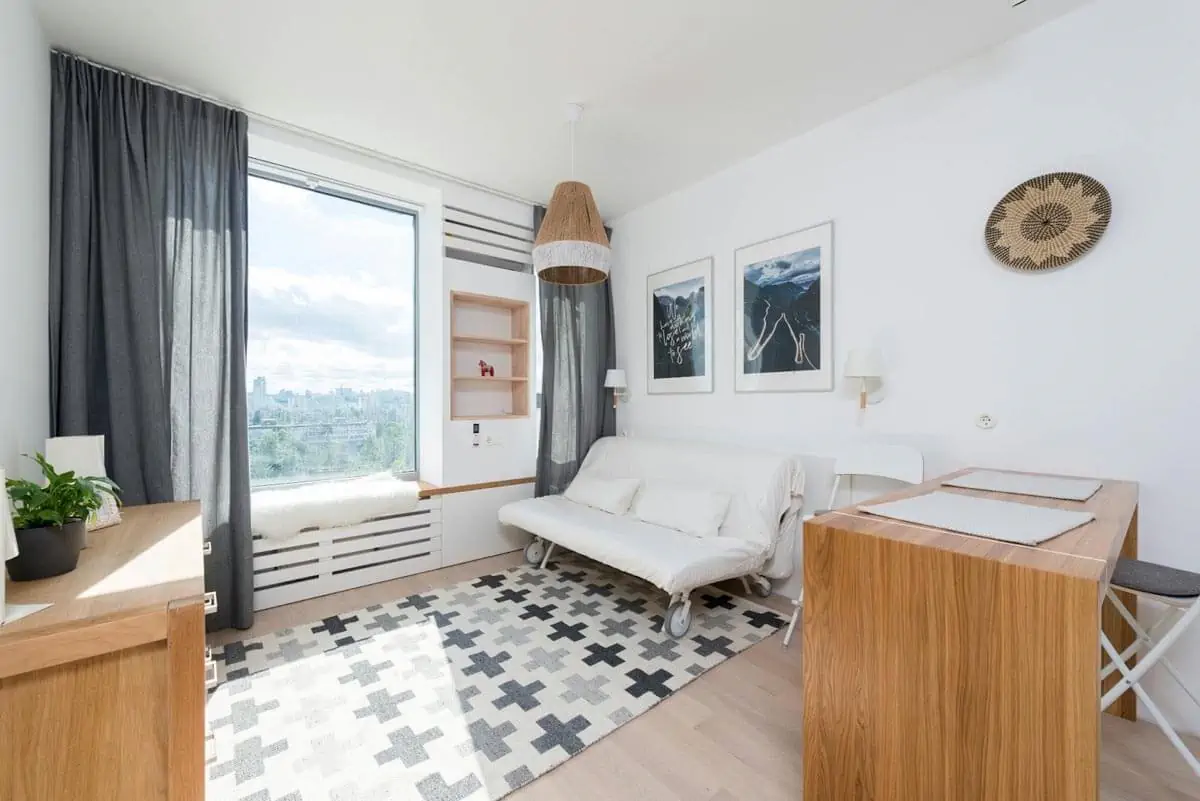 white couch in decorated room