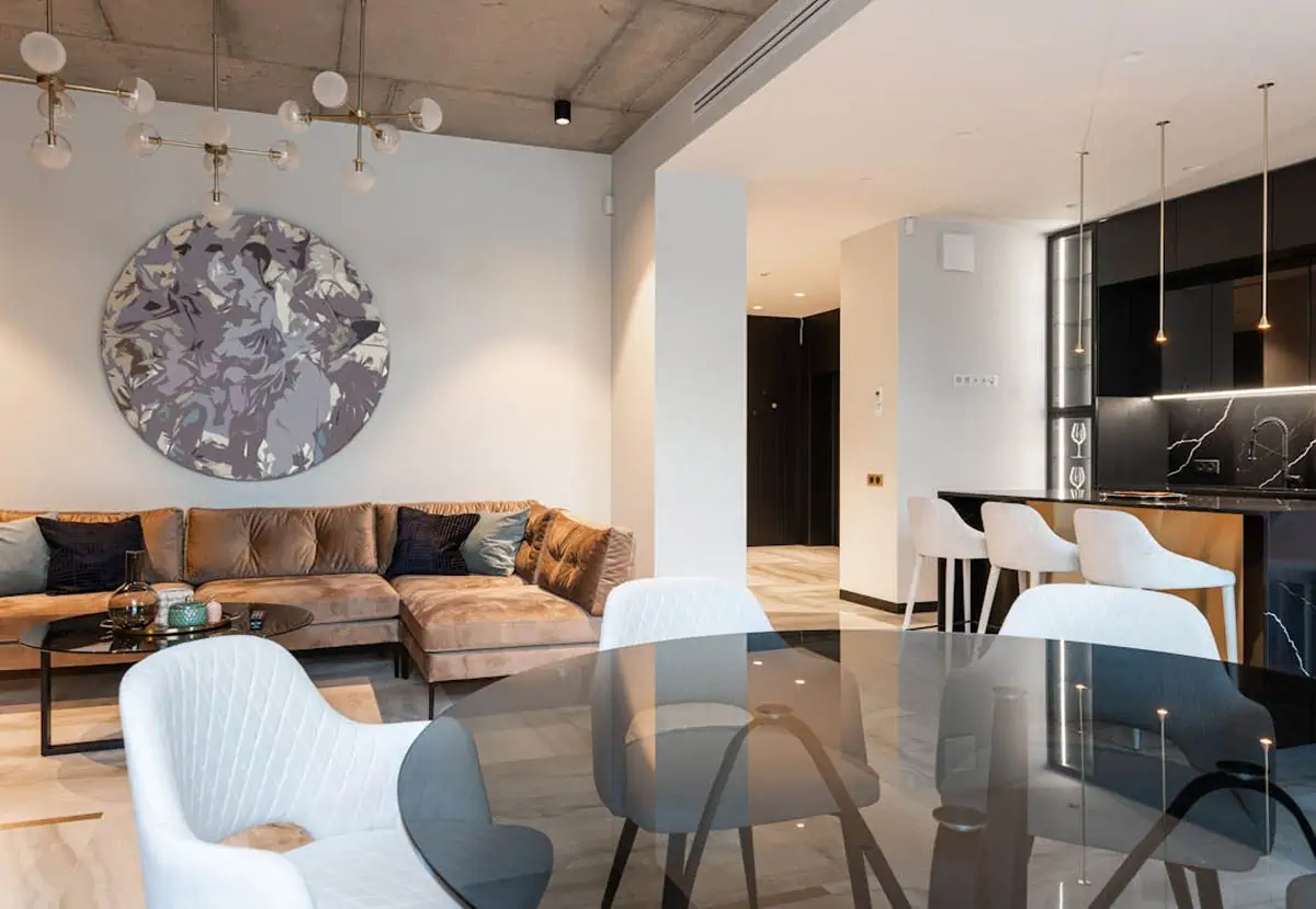 an-interior-of-a-living-room-of-a-house