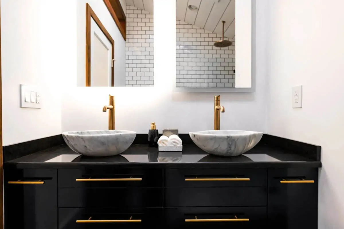 black-wooden-sink-cabinet-with-mirror
