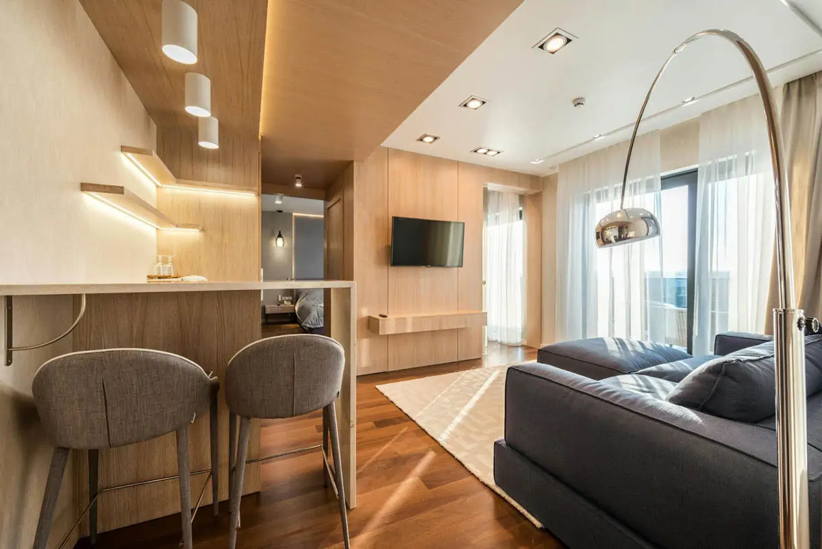 interior-of-modern-apartment-with-couch-and-counter